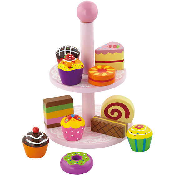 VIGA Cupcakes med Kagestativ, str. 25,5 cm, 1 sæt