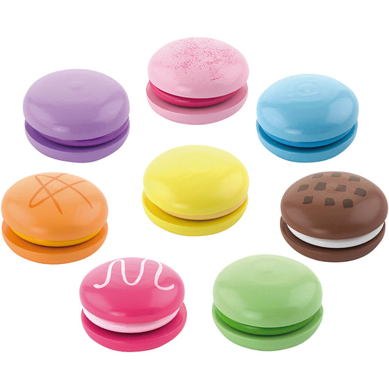 VIGA Macarons i træ, str. 4,5 cm, 8 stk./ 1 pk.