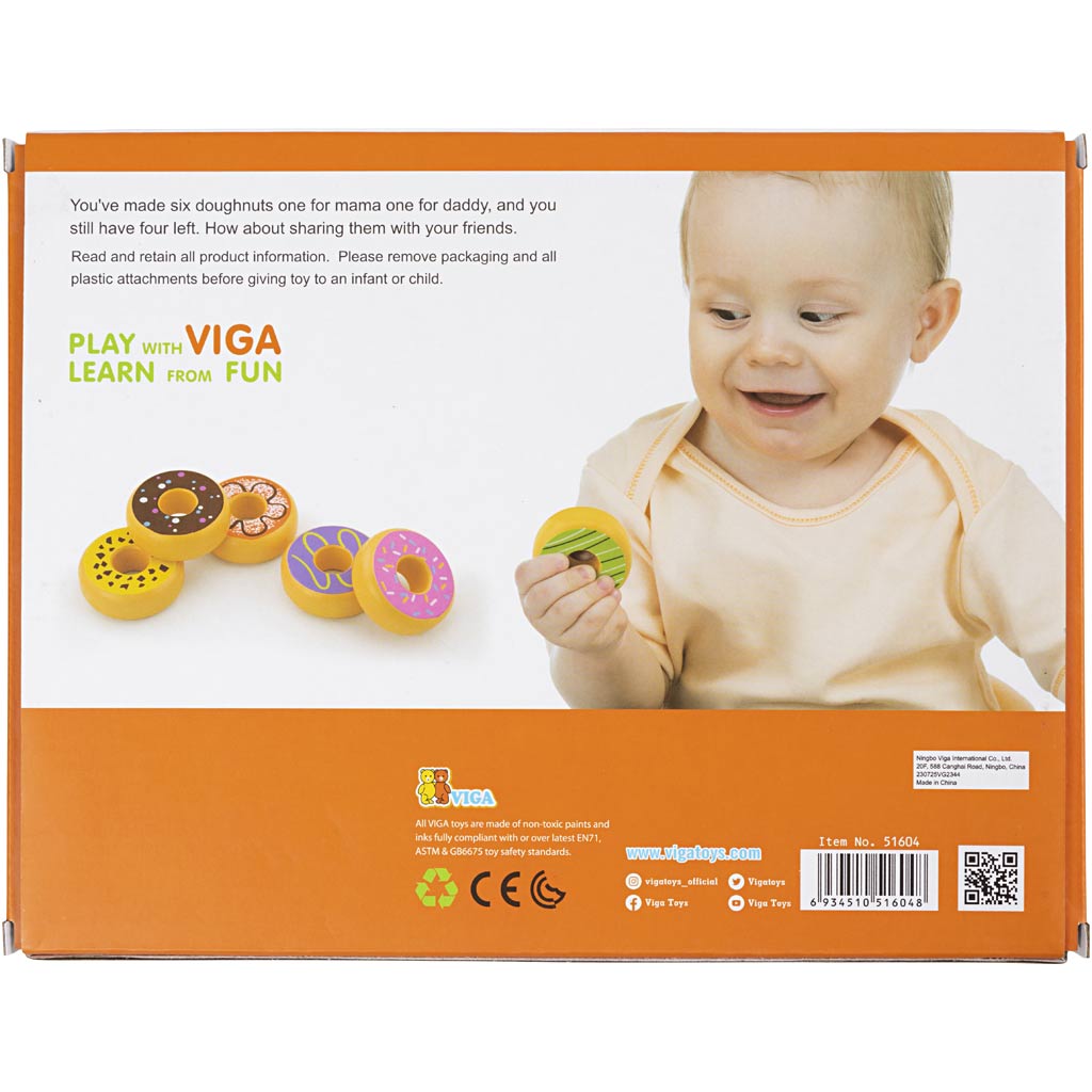 VIGA Donuts, diam. 55 mm, 6 stk./ 1 pk.