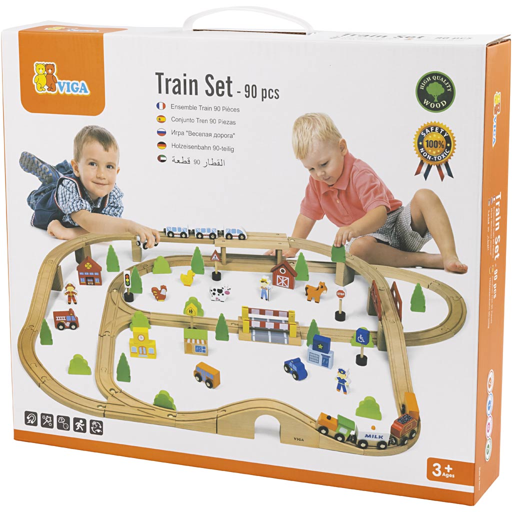 VIGA Togbane og By, 90 dele/ 1 sæt