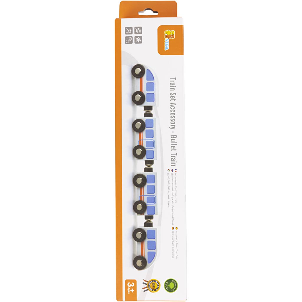 VIGA Togbanetilbehør, Passagertog, str. 310x72x36 mm, 4 dele/ 1 sæt