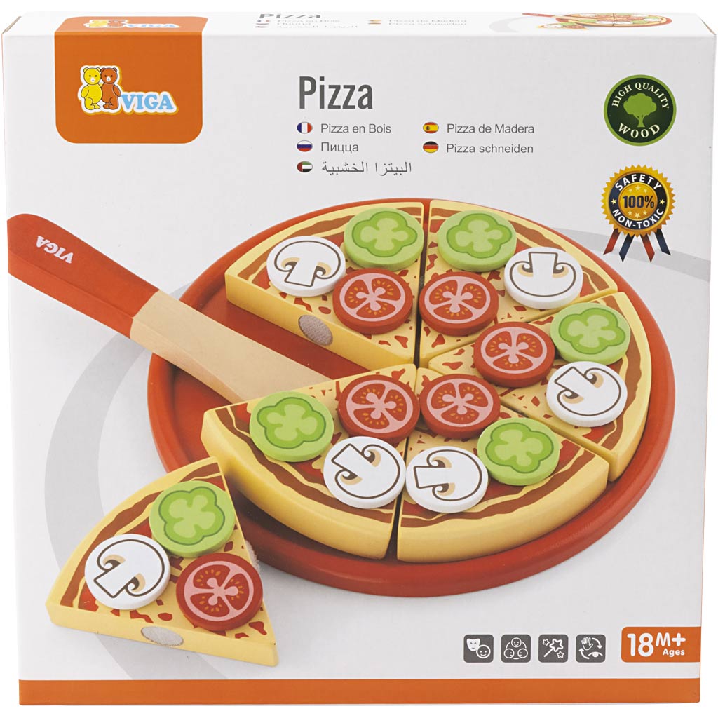 VIGA Legepizza i Træ, str. 23x3,5 cm, 1 stk.