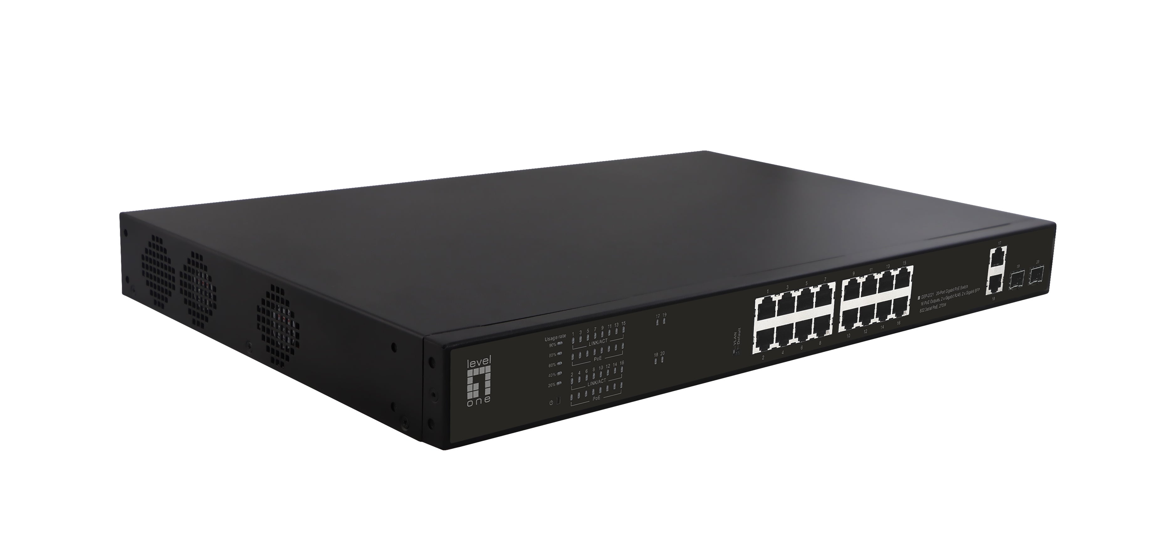 LevelOne GEP-2021 Switch 20-porte Gigabit  PoE