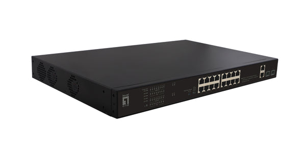 LevelOne FGP-2031 netværksswitch Ikke administreret Fast Ethernet (10/100) Strøm over Ethernet (PoE) 1U Sort