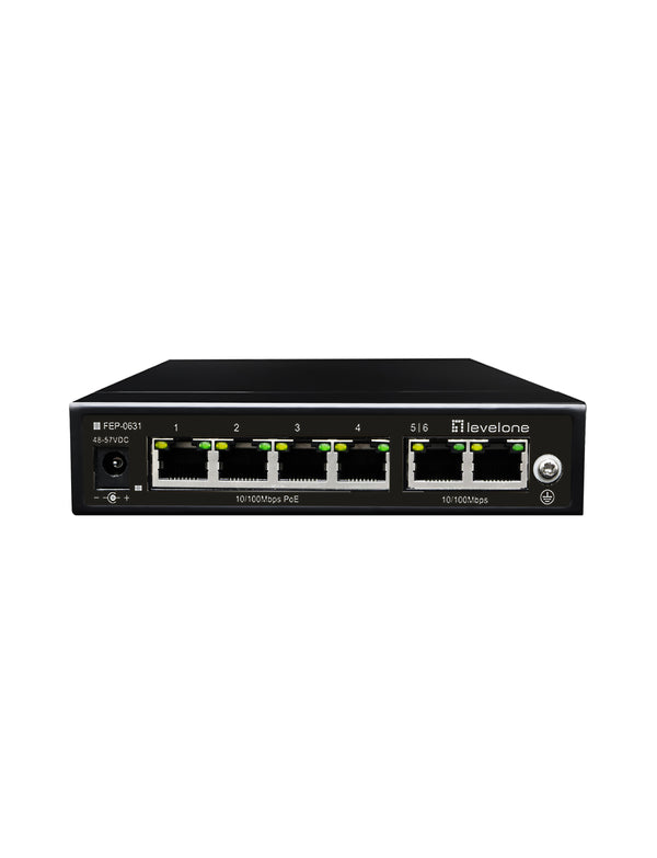 LevelOne FEP-0631 Switch 6-porte 10/100  PoE