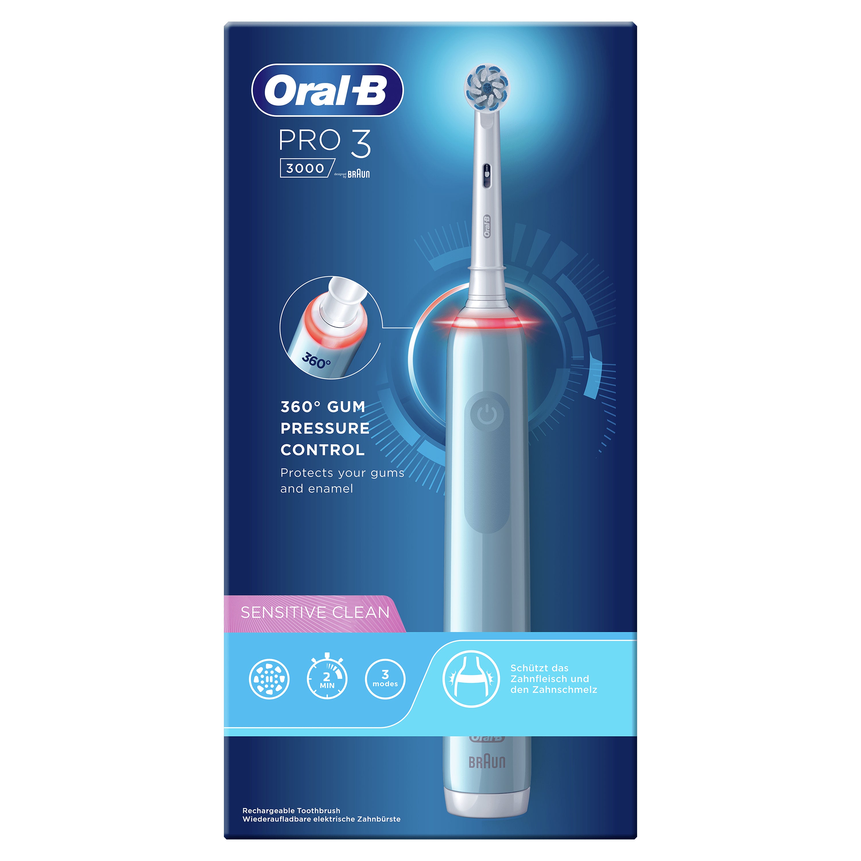 Oral-B Pro 3 3000 Sensitive Clean Tandbørste