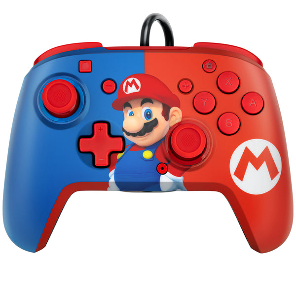 PDP Faceoff Deluxe+ Audio Wired Controller Gamepad Nintendo Switch Blå Rød