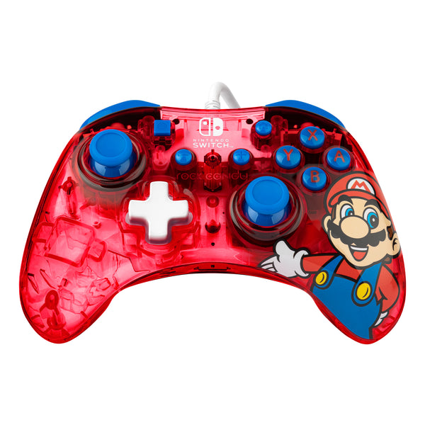 Rock Candy Mario Punch Gamepad Nintendo Switch Rød Transparent