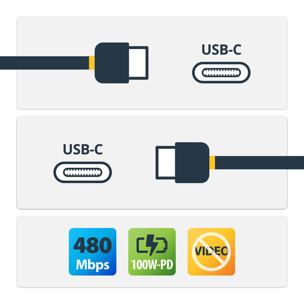 StarTech.com Thunderbolt 3 / USB 2.0 USB Type-C kabel 2m Hvid
