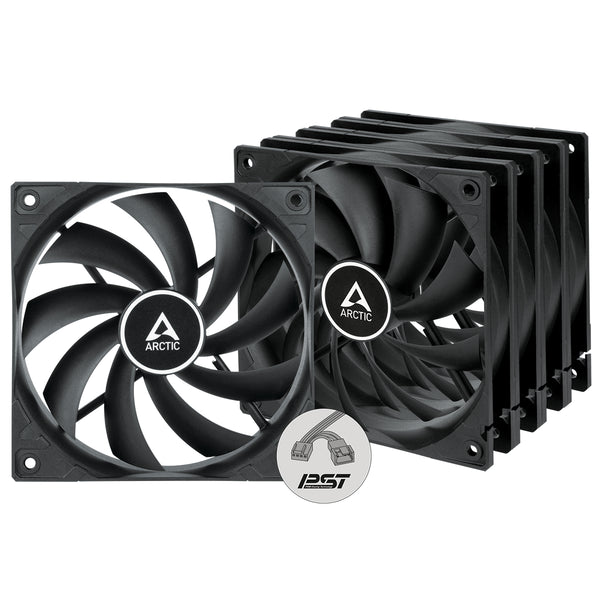 ARCTIC F12 PWM PST Fan 5-pack Sort 120 mm