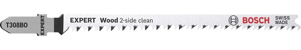 Bosch Expert Wood 2-side clean T308 BO Stiksavsklinge Stiksav