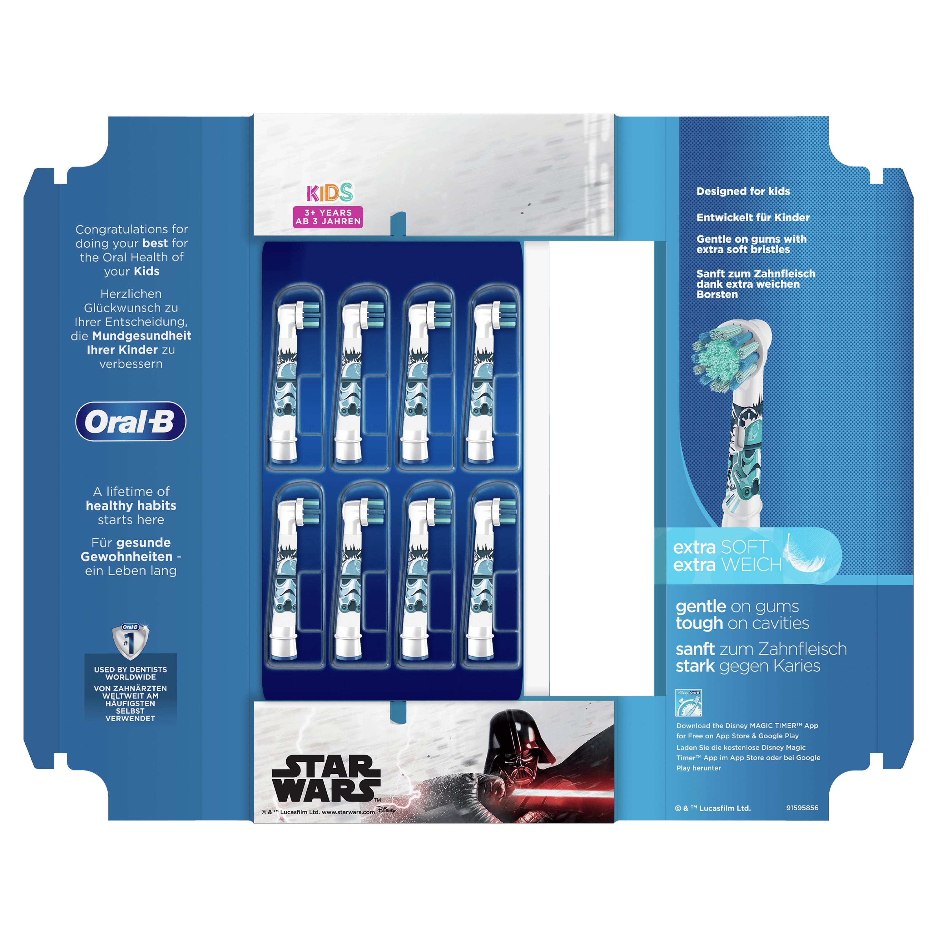 Oral-B Kids 81748450 børstehoved til elektrisk tandbørste 8 stk Flerfarvet