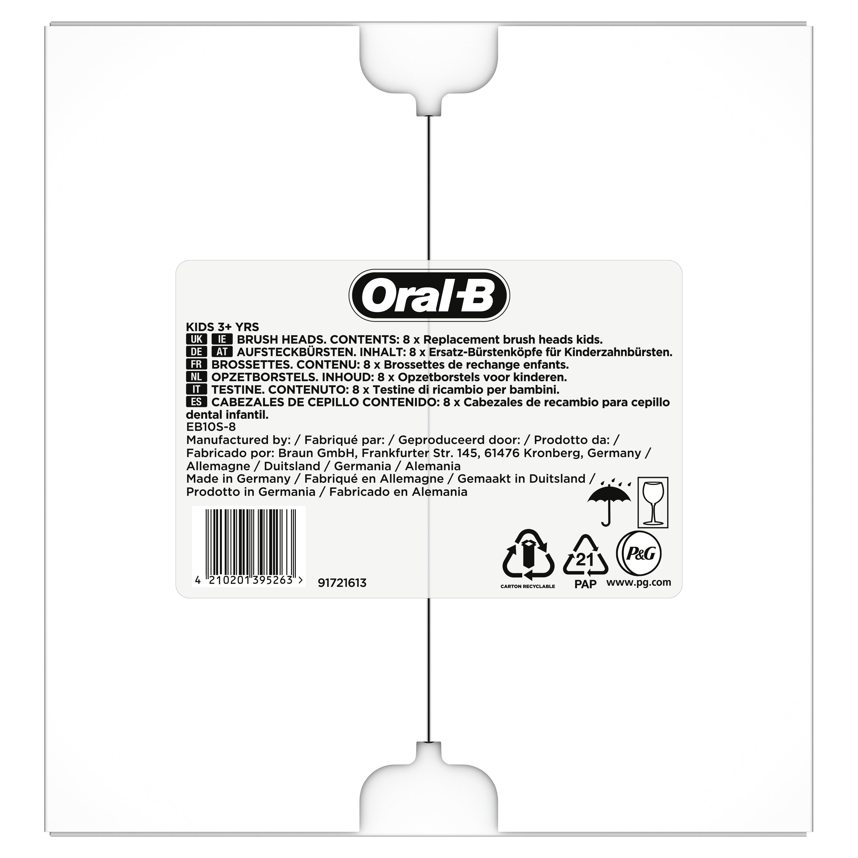Oral-B Kids Frozen, 8 stk. Ekstra tandbørstehoveder