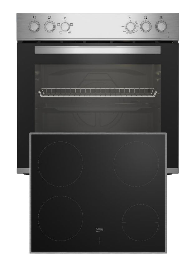 Beko BBUC12020X Ovn med komfur Til indbygning Keramisk kogeplade Rustfrit stål