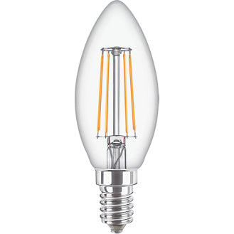 Philips CorePro LED-filament-lyspære 4.3W F 470lumen 2700K Varmt hvidt lys