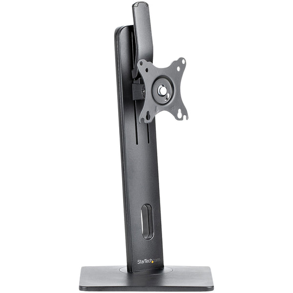 StarTech.com Free Standing Single Monitor Mount, Height Adjustable Monitor Stand, For VESA Mount Displays up to 32 (15lb/7kg), Ergonomic Monitor Stand for Desk, Tilt/Swivel/Rotate, Black - Universal Monitor Stand Stativ Monitor Op til 32