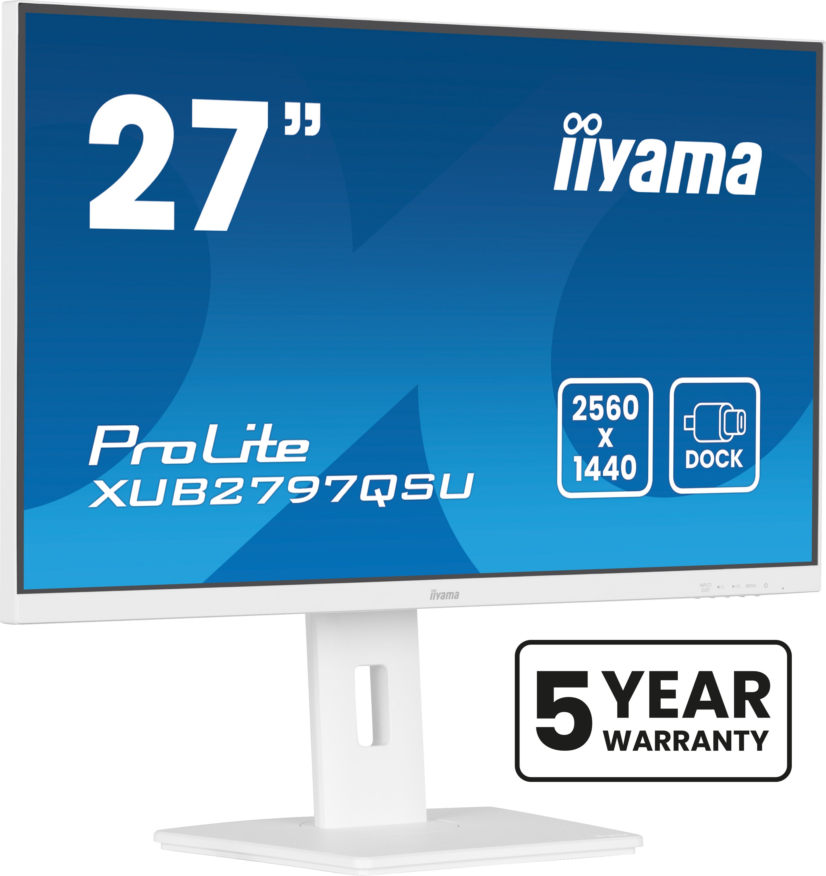 iiyama ProLite XUB2797QSU-W2 27 IPS 2560 x 1440 (2K) HDMI DisplayPort 100Hz