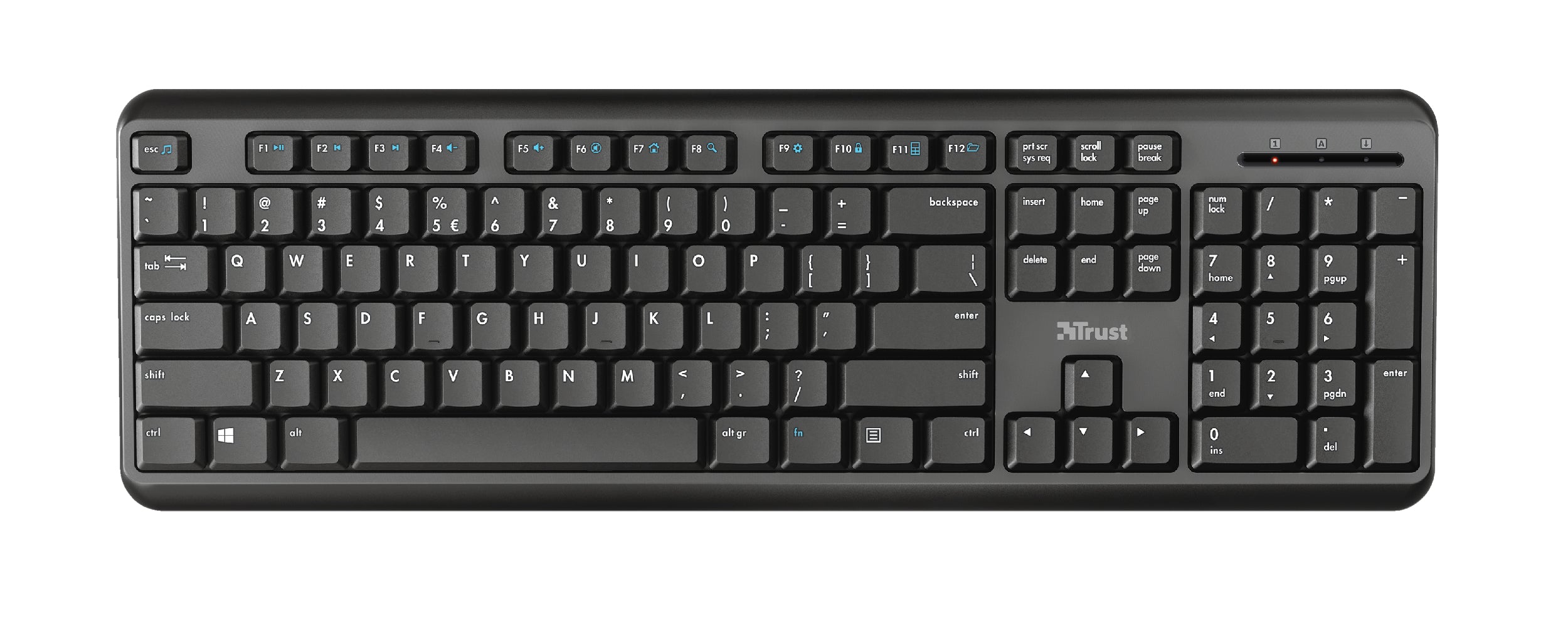 Trust TK-350 Tastatur Membran Trådløs Tysk