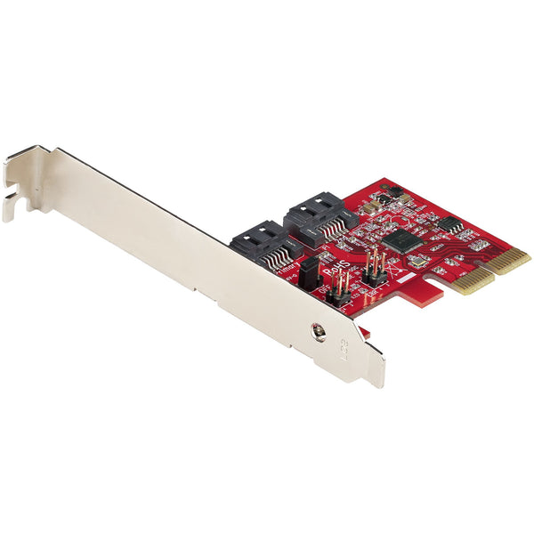 StarTech.com 2 Port PCIe SATA Expansion Card - 6Gbps - Full/Low Profile - PCI Express to SATA Adapter/Controller - ASM1062R SATA RAID - PCIe to SATA Converter Lagringskontrol