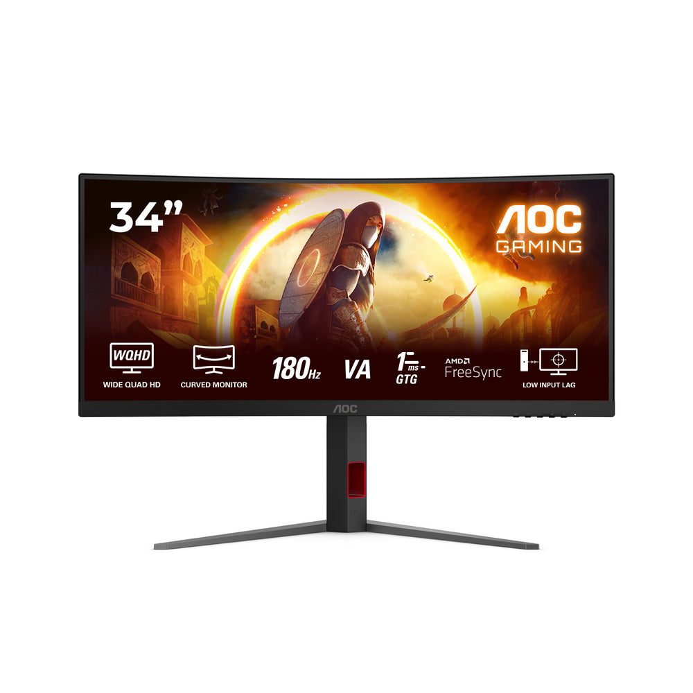 AOC G4 CU34G4 34 Fast VA 3440 x 1440 (UltraWide) DisplayPort HDMI 180 Hz