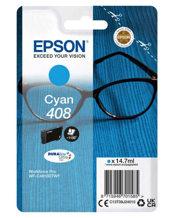 Epson 408 Cyan Blæk C13T09J24010