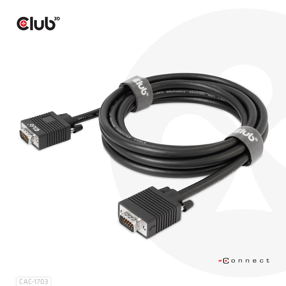 Club 3D VGA-kabel 3m Sort
