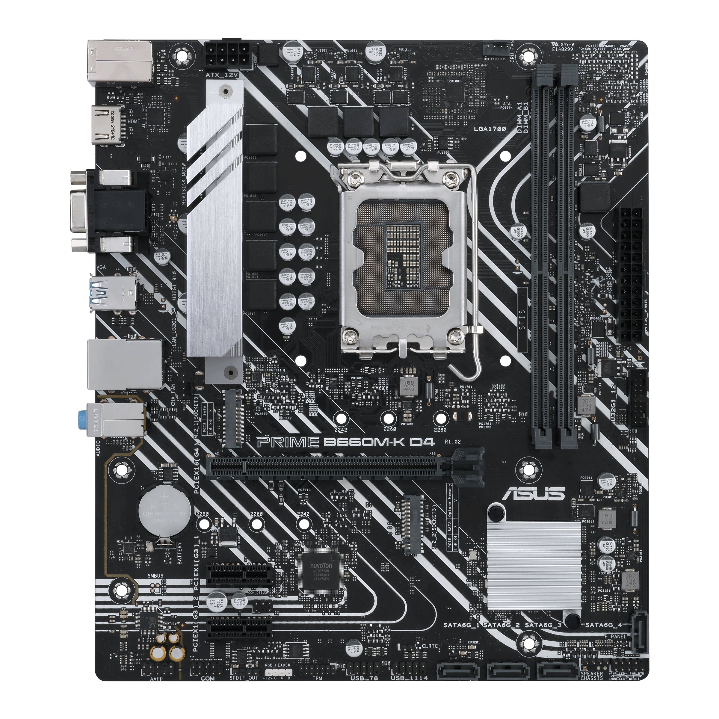 ASUS PRIME B660M-K D4 Bundkort - Intel B660 - Intel LGA1700 socket - DDR4 RAM - Micro-ATX