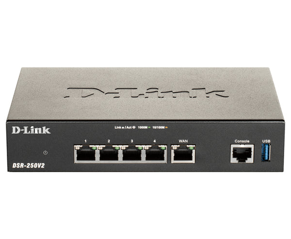 D-Link DSR-250V2 Router 4-port switch Kabling