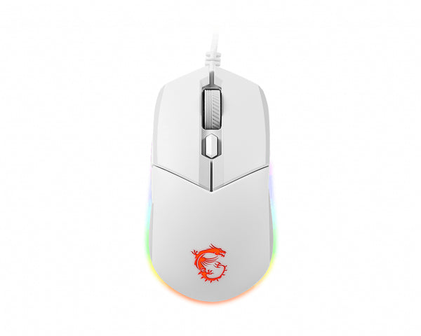 MSI Clutch GM11 Optisk Kabling Hvid