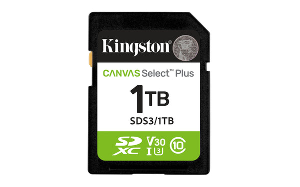 Kingston Technology Canvas Select Plus Gen3 SD 1TB 150 MB/s