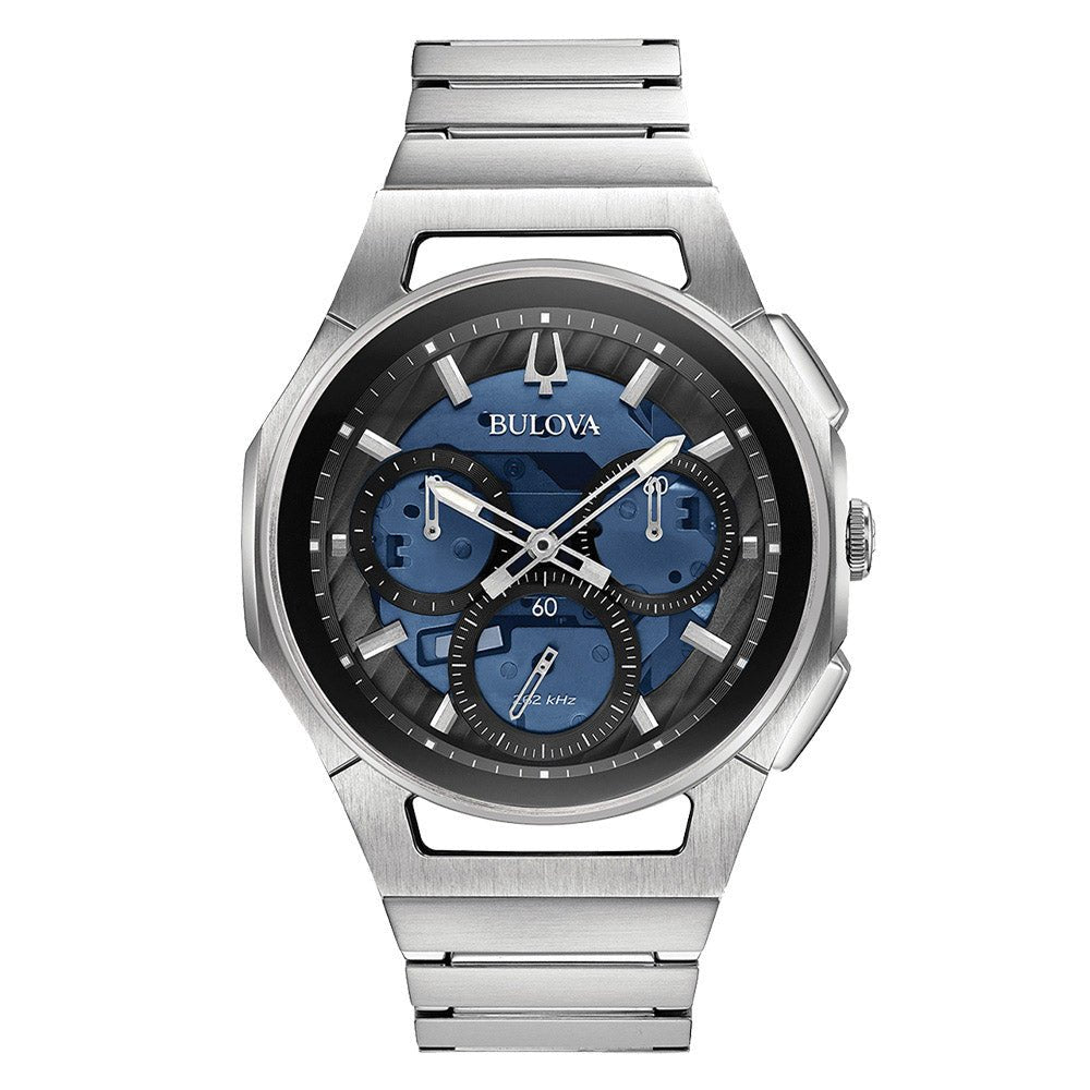 Bulova Curv blåt herreur 96a205