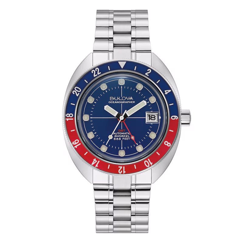 Bulova Oceanographer Automatic sølv herreur 96b405