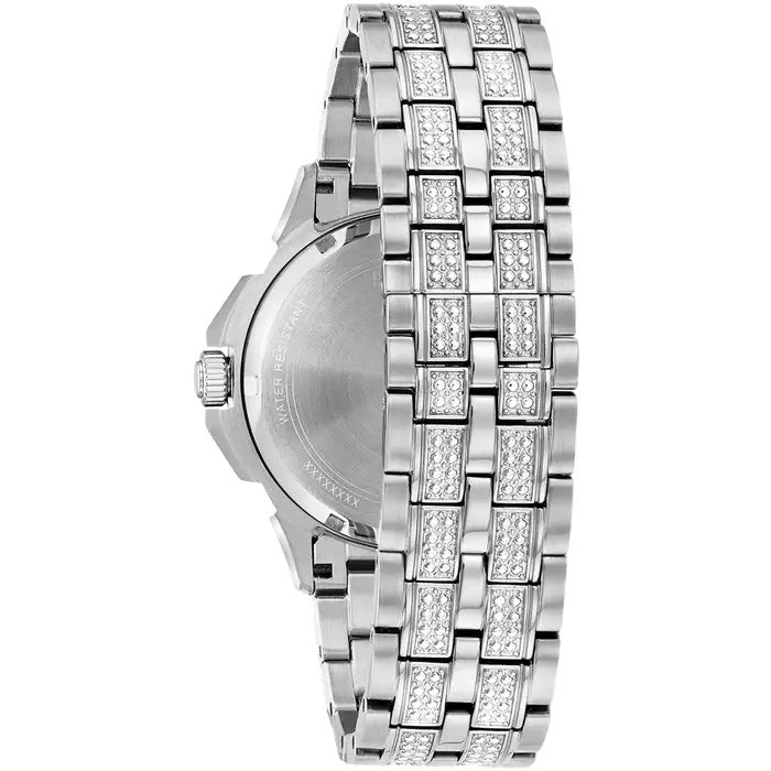 Bulova Crystal sølv herreur 96c134
