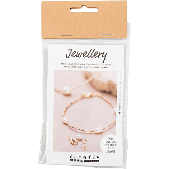 Mini DIY Kit Smykker, Armbånd og halskæde med lås, 1 pk.