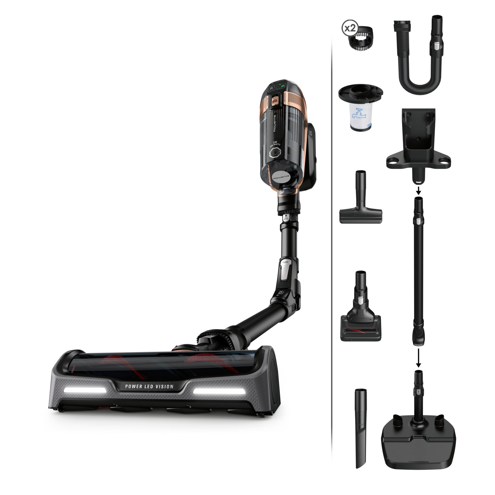 Rowenta X-Force Flex 15.60 RH99F1WO Støvsuger Pind/håndholdt 230W