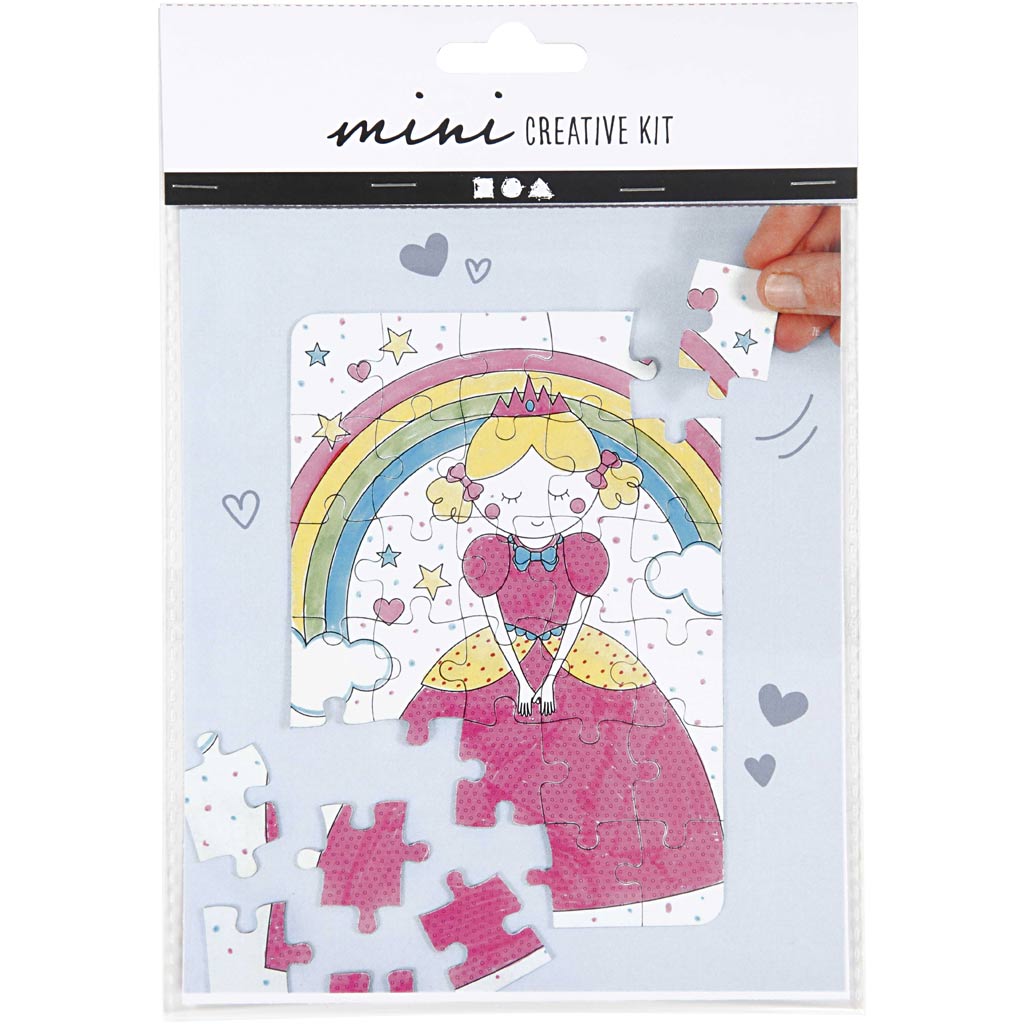Mini DIY Kit, puslespil, hvid, 1 pk.