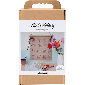 DIY Kit Broderi, ophæng, hør, 1 pk.