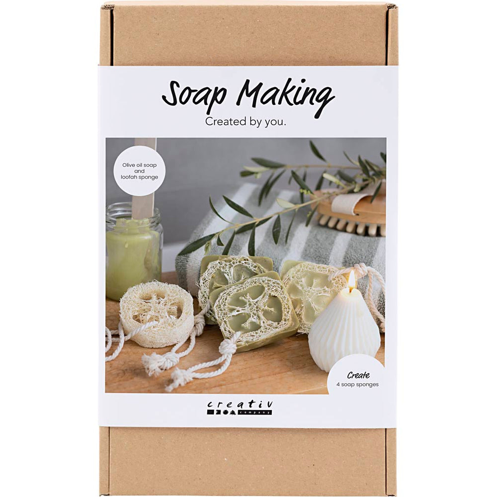 DIY Kit Sæbefremstilling, Loofah, olivengrøn, 1 pk.