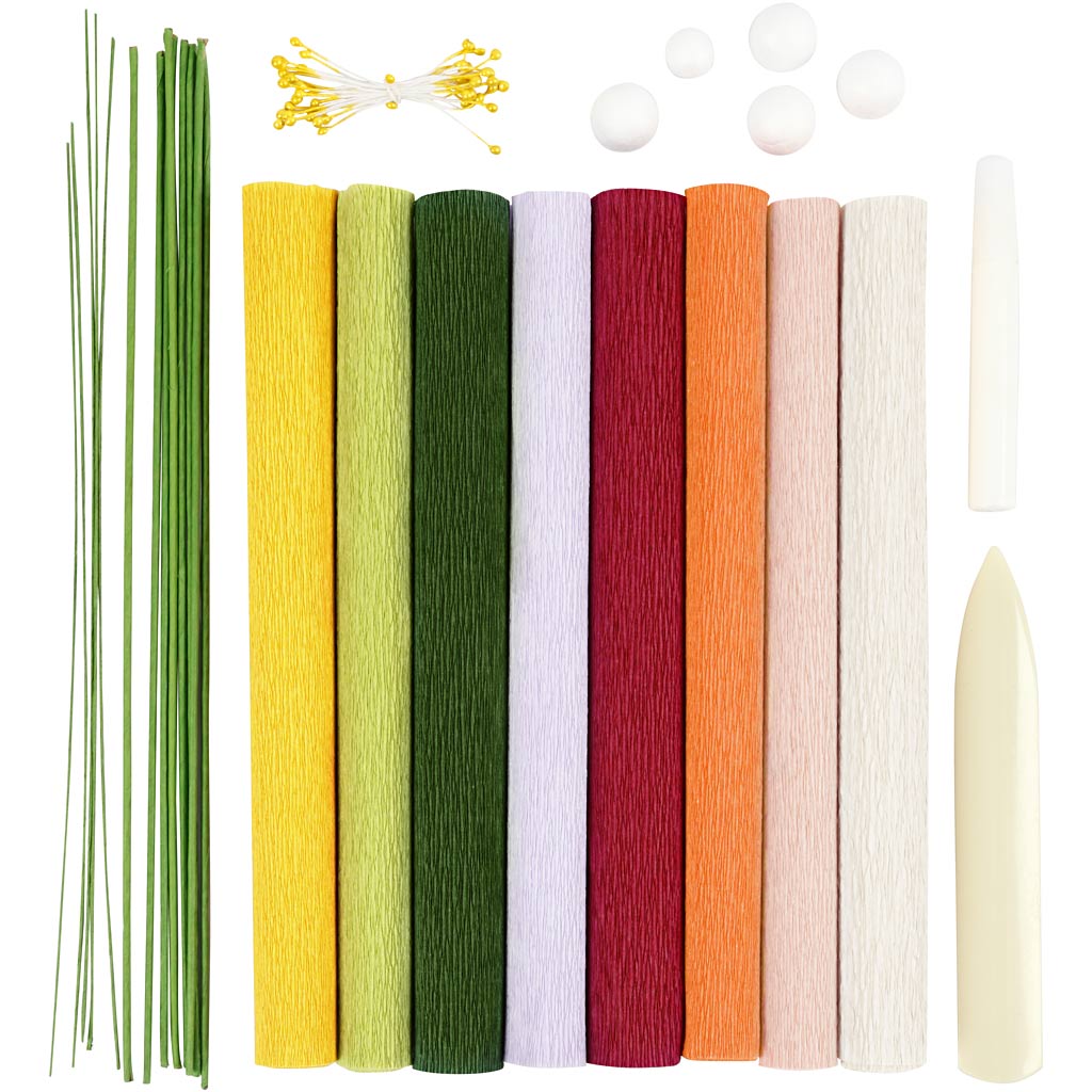 Start DIY Kit Crepepapir, ass. farver, 1 pk.