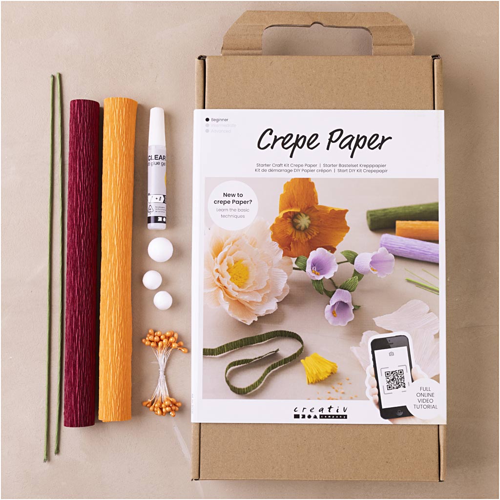 Start DIY Kit Crepepapir, ass. farver, 1 pk.