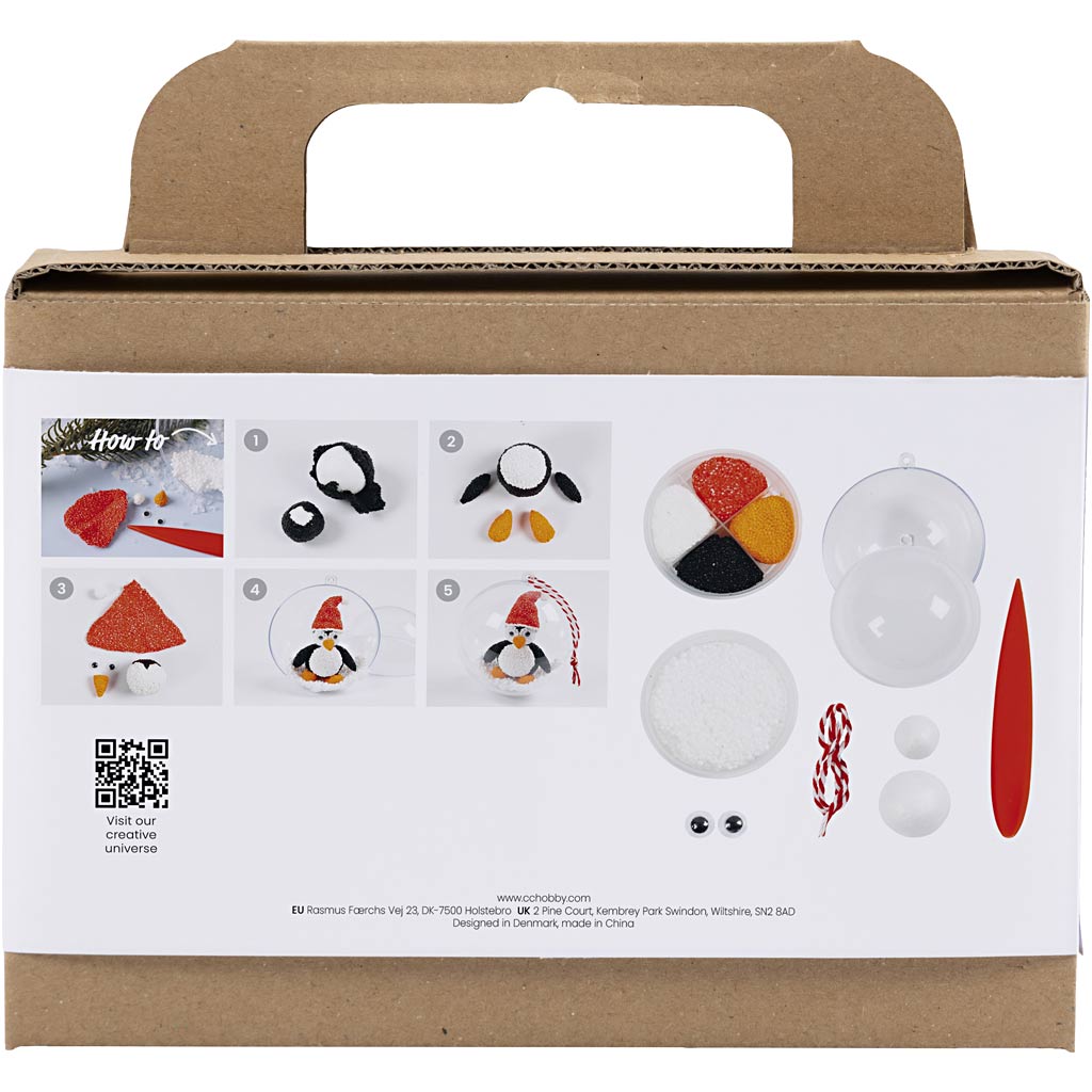 Mini DIY Kit Modellering, Pingvin, 1 pk.