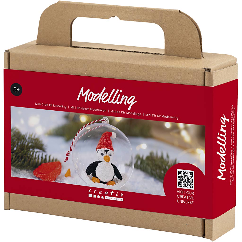 Mini DIY Kit Modellering, Pingvin, 1 pk.