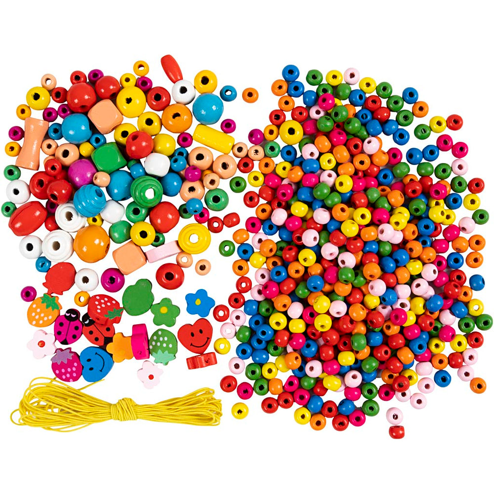 Mini DIY Mix Smykker, glade farver, 1 pk.