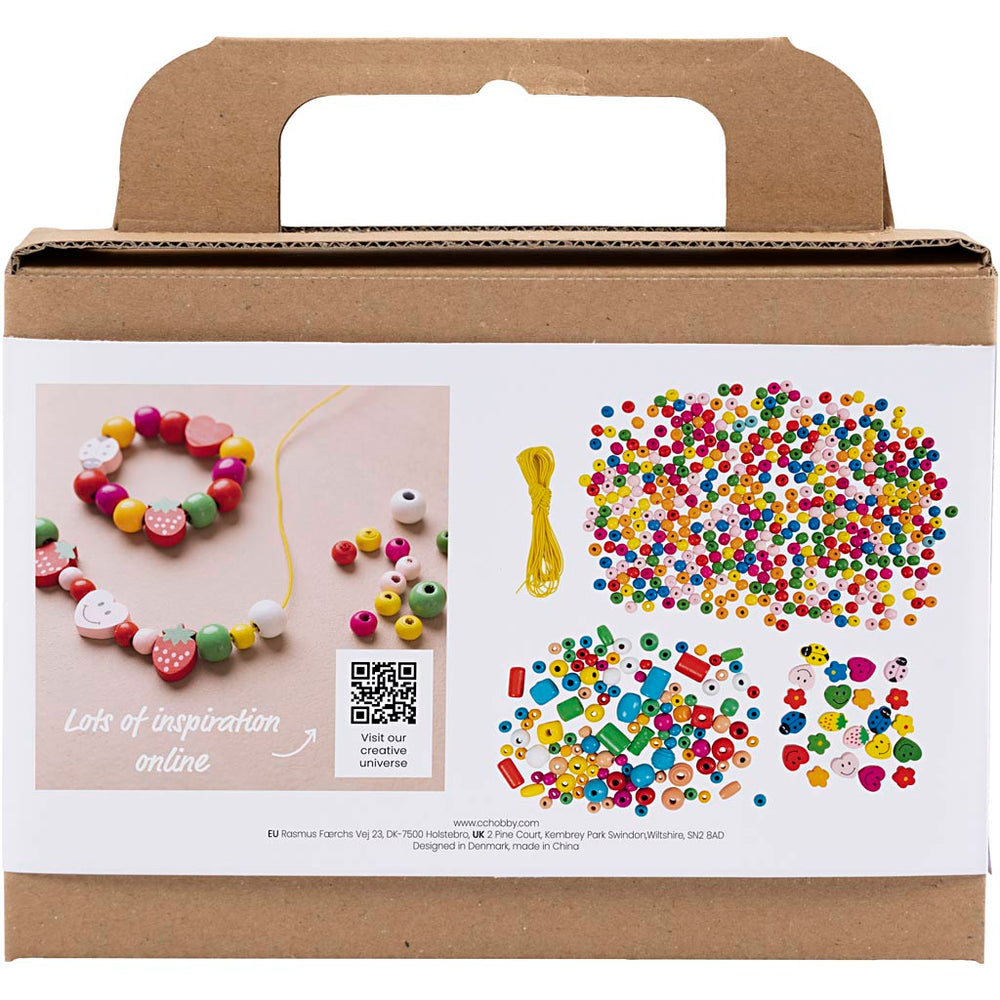 Mini DIY Mix Smykker, glade farver, 1 pk.