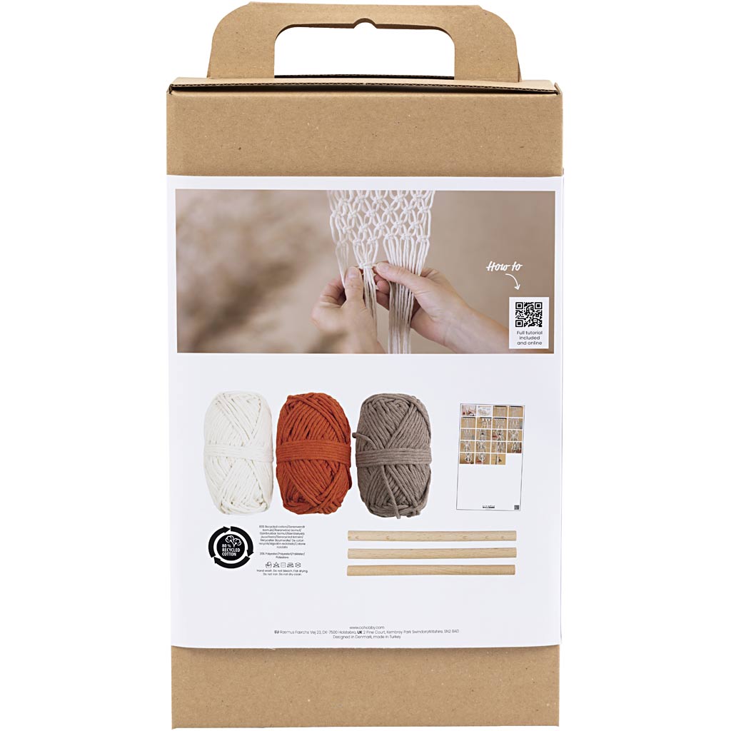 DIY Kit Macramé, Blomsterophæng, 1 pk.