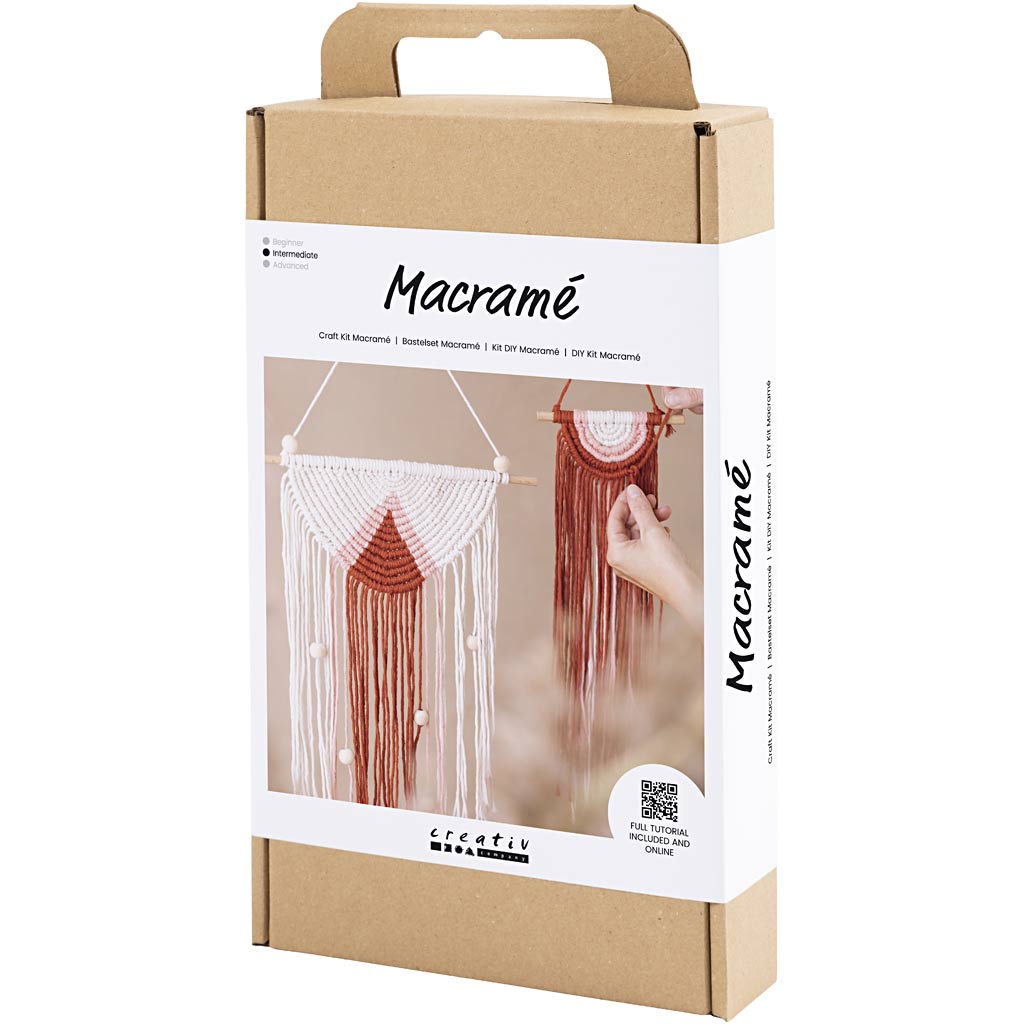 DIY Kit Macramé, Vægdekoration, 1 pk.