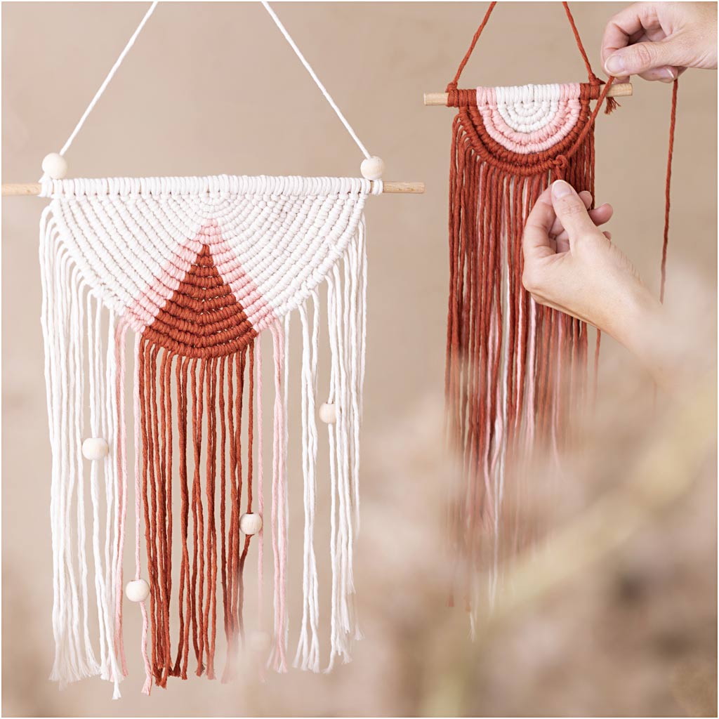 DIY Kit Macramé, Vægdekoration, 1 pk.