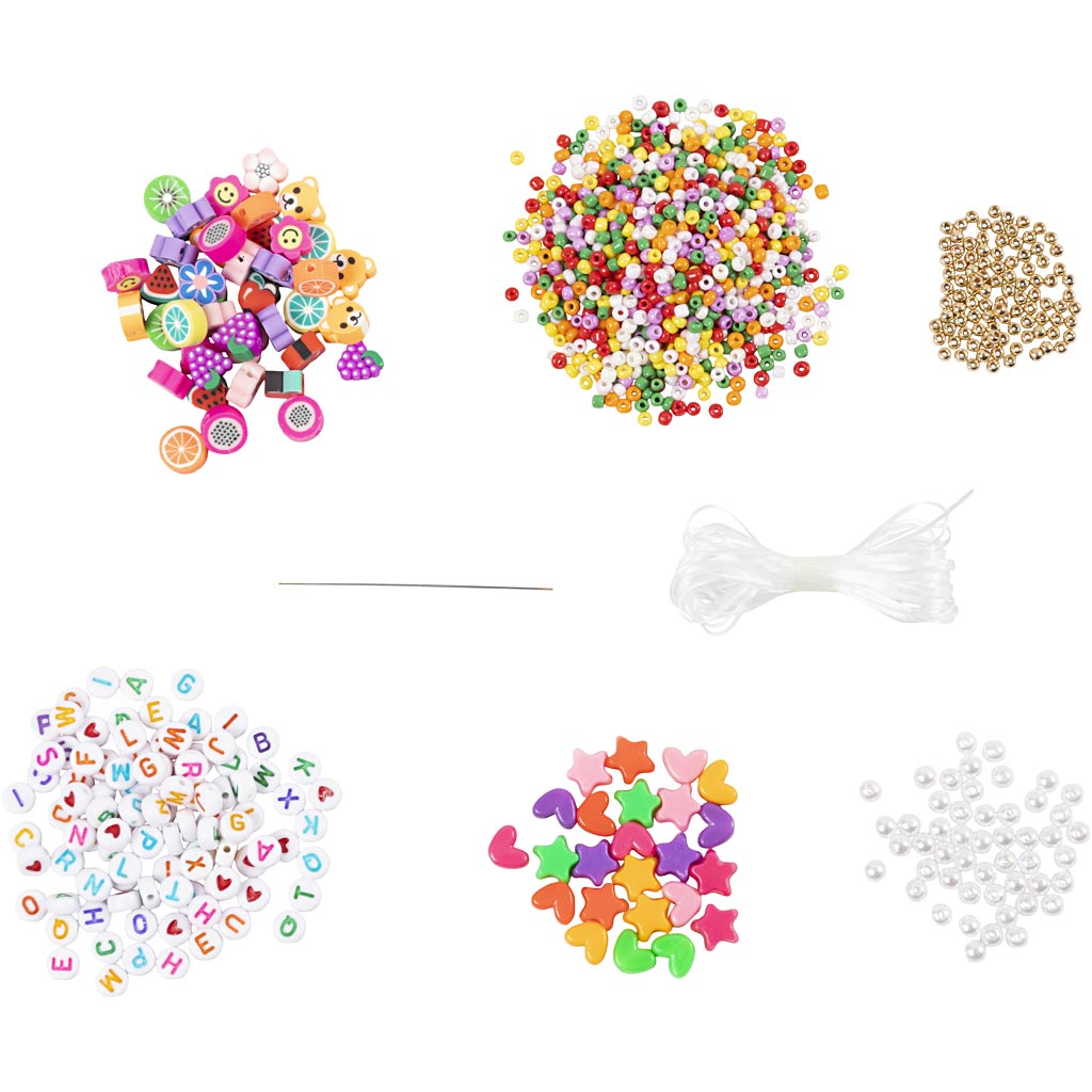 Mini DIY Mix Smykker, Farverige armbånd, 1 pk.