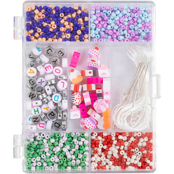 DIY Mix Smykker, Slikmix, ca. 1600+ stk., pastelfarver, 1 pk.