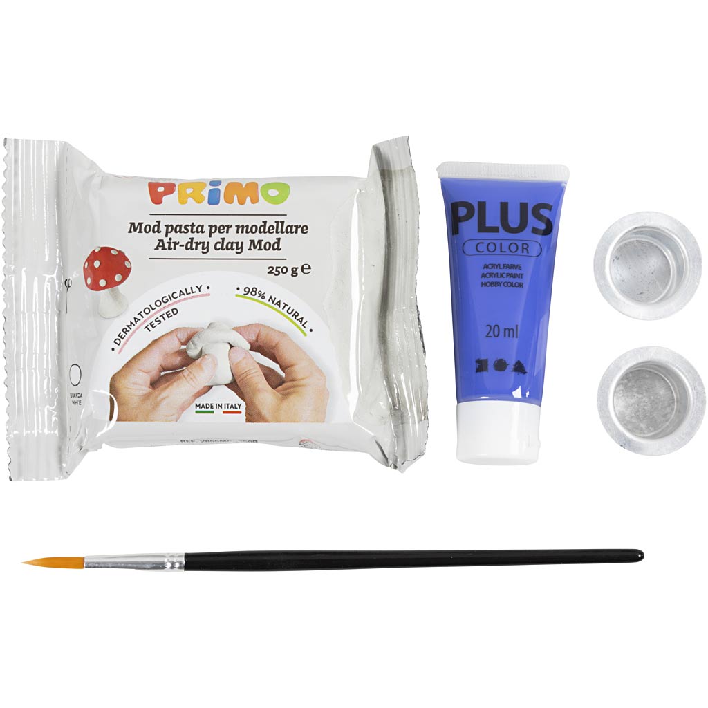 Mini DIY Kit Modellering, Lysestage, ultra marine blå, 1 pk.